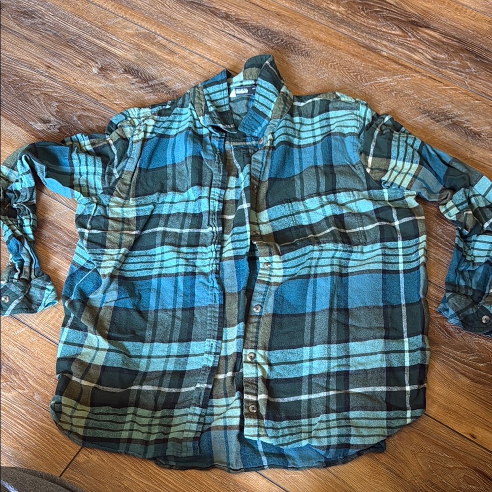 Sonoma Teal and Forest Plaid Shirt